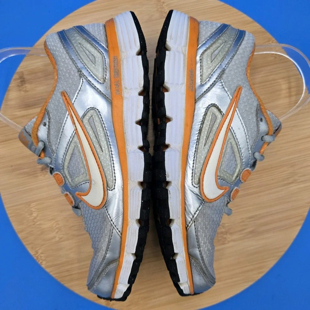 Nike Dual‎ Fusion ST Women's 407847-002 Orange/Silver Running Shoes Size 6.5